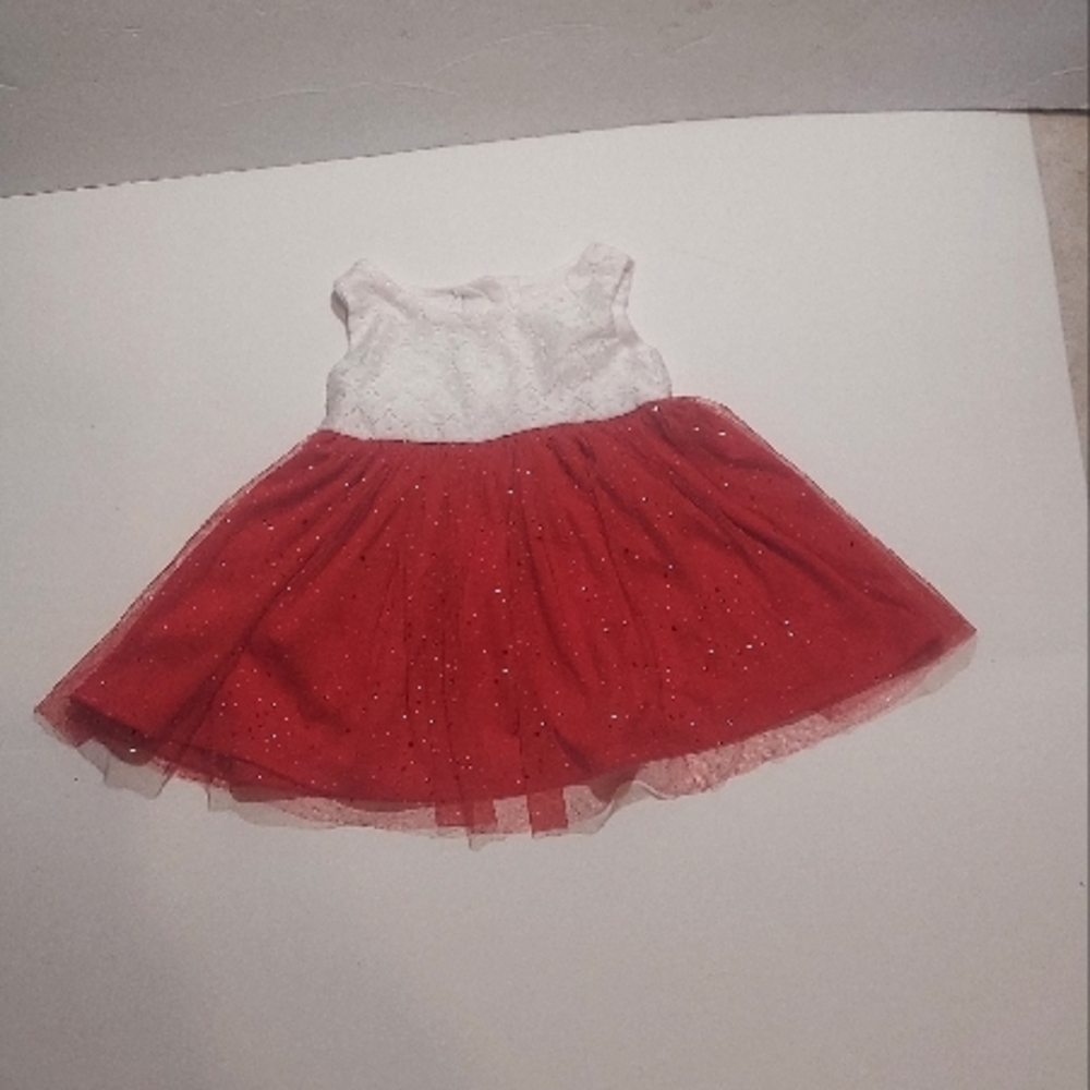 Red and White Sleeveless Dress